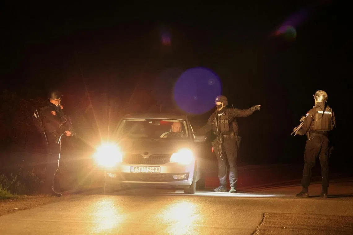 Serbian police are searching for the attacker in Thursday's incident.