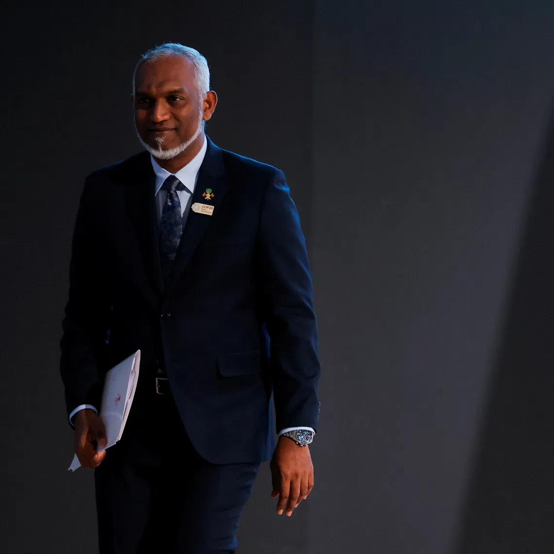Maldives' President Mohamed Muizzu attends the United Nations climate change conference COP29, in Baku, Azerbaijan November 12, 2024. REUTERS/Maxim Shemetov