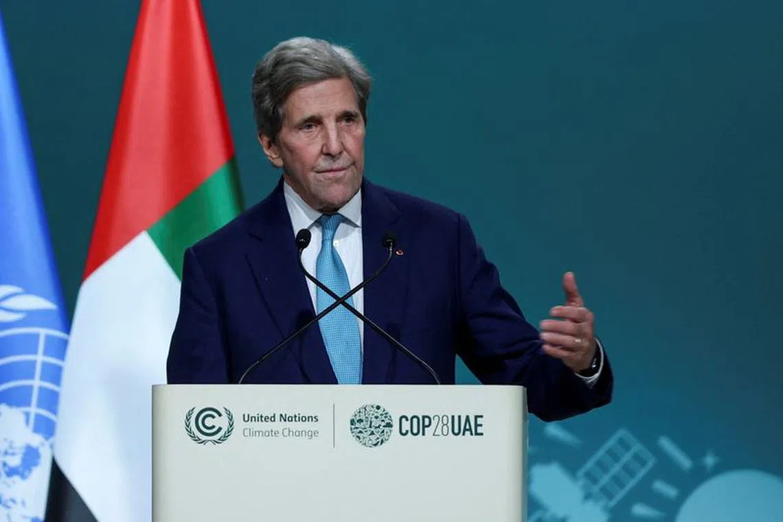 US Special Presidential Envoy for Climate John Kerry participates in an event on women's role in building a climate-resilient world, at COP28 World Climate Summit, in Dubai, United Arab Emirates, December 4, 2023. REUTERS/Amr Alfiky/File Photo