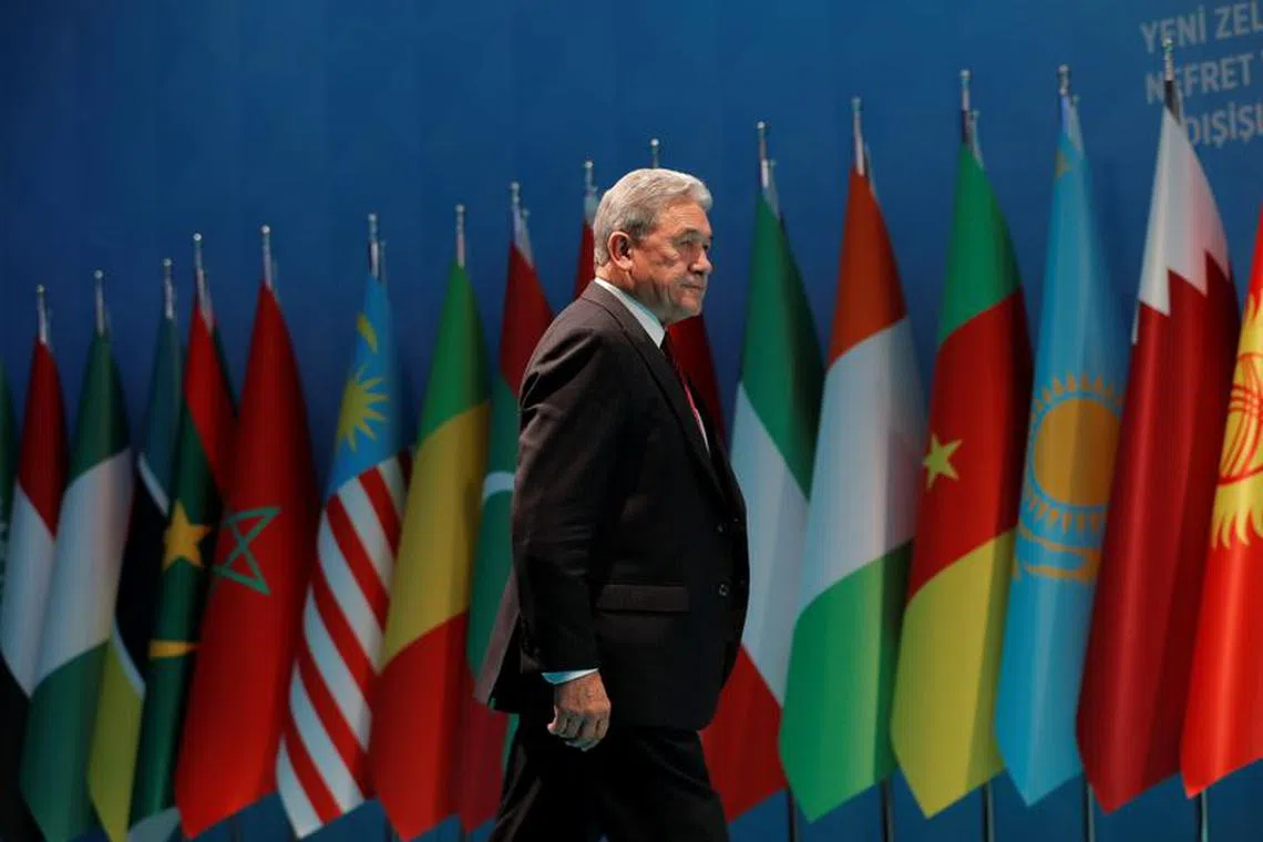 New Zealand's Foreign Minister Winston Peters arrives at a news conference after he attended an emergency meeting of the Organisation of Islamic Cooperation (OIC) in Istanbul, Turkey, March 22, 2019. REUTERS/Murad Sezer/FIle Photo