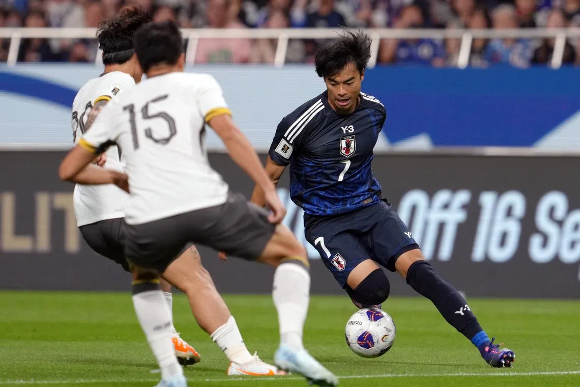Tricky Brighton & Hove Albion winger Kaoru Mitoma (right) is the standout talent of five Japanese players in the English Premier League.