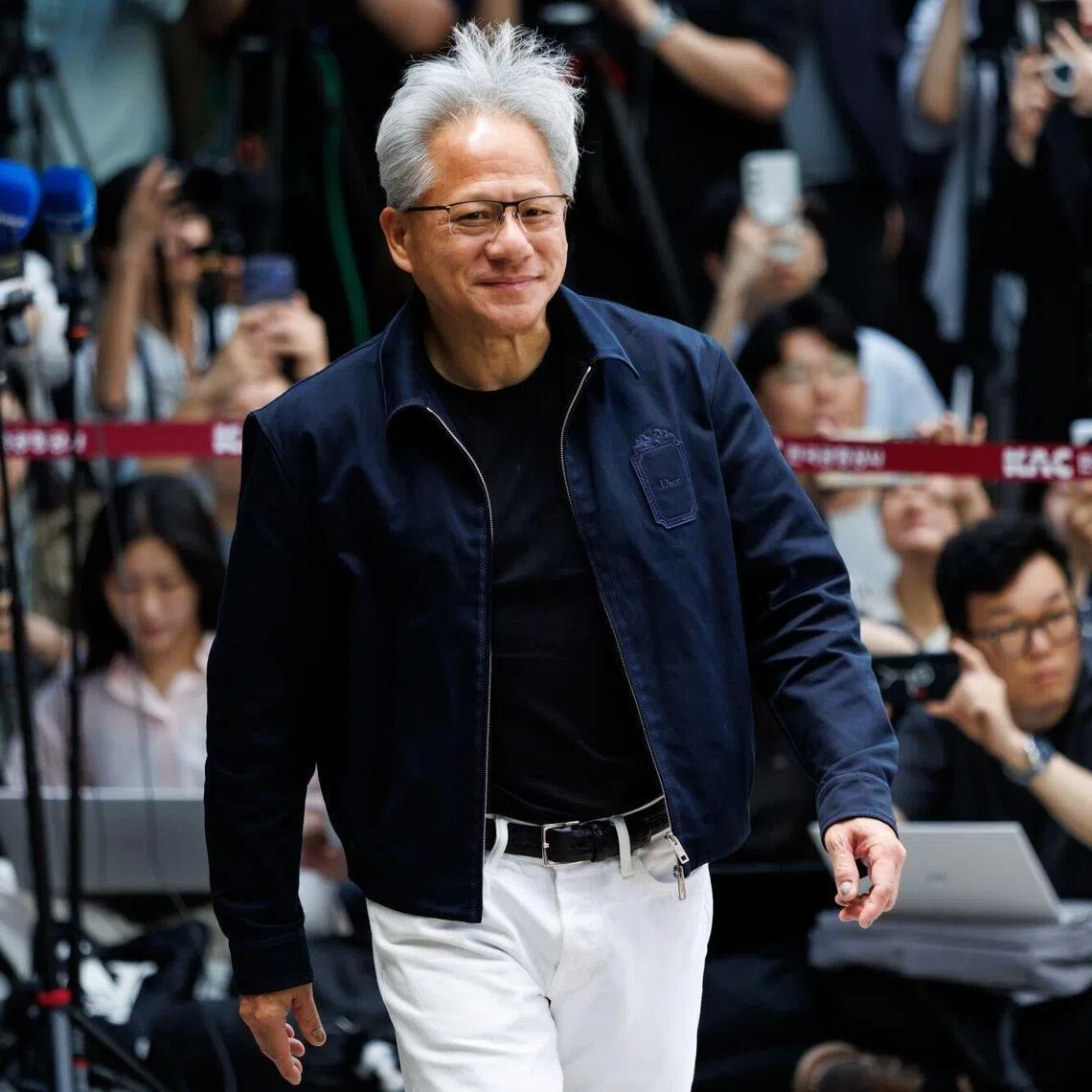 Jensen Huang, chief executive officer of Nvidia Corp, said he had meetings scheduled with Hyundai Motor, LG, SK Hynix, Samsung Electronics and Naver during his trip. 