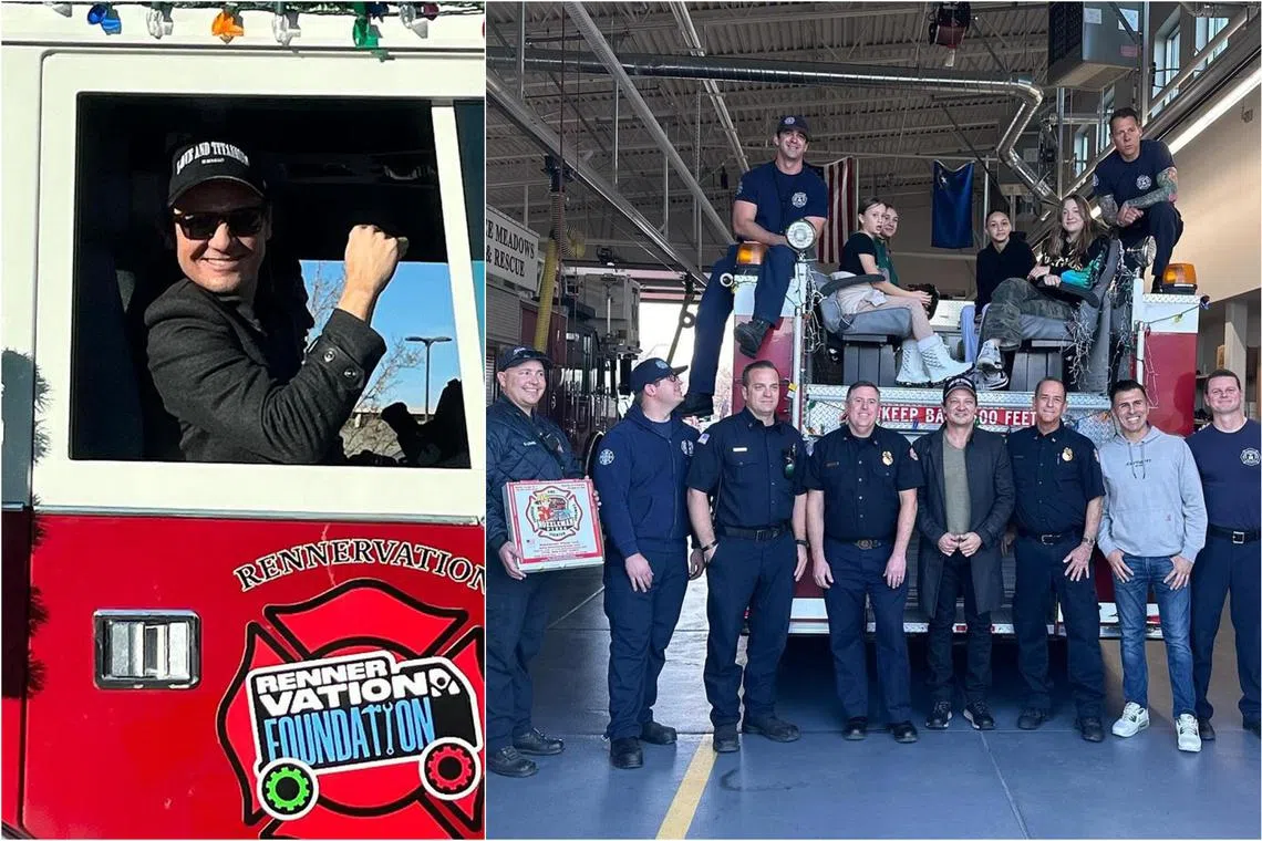 Jeremy Renner surprised medical staff at Renown Regional Medical Center in Reno, Nevada to thank the people who saved him.  