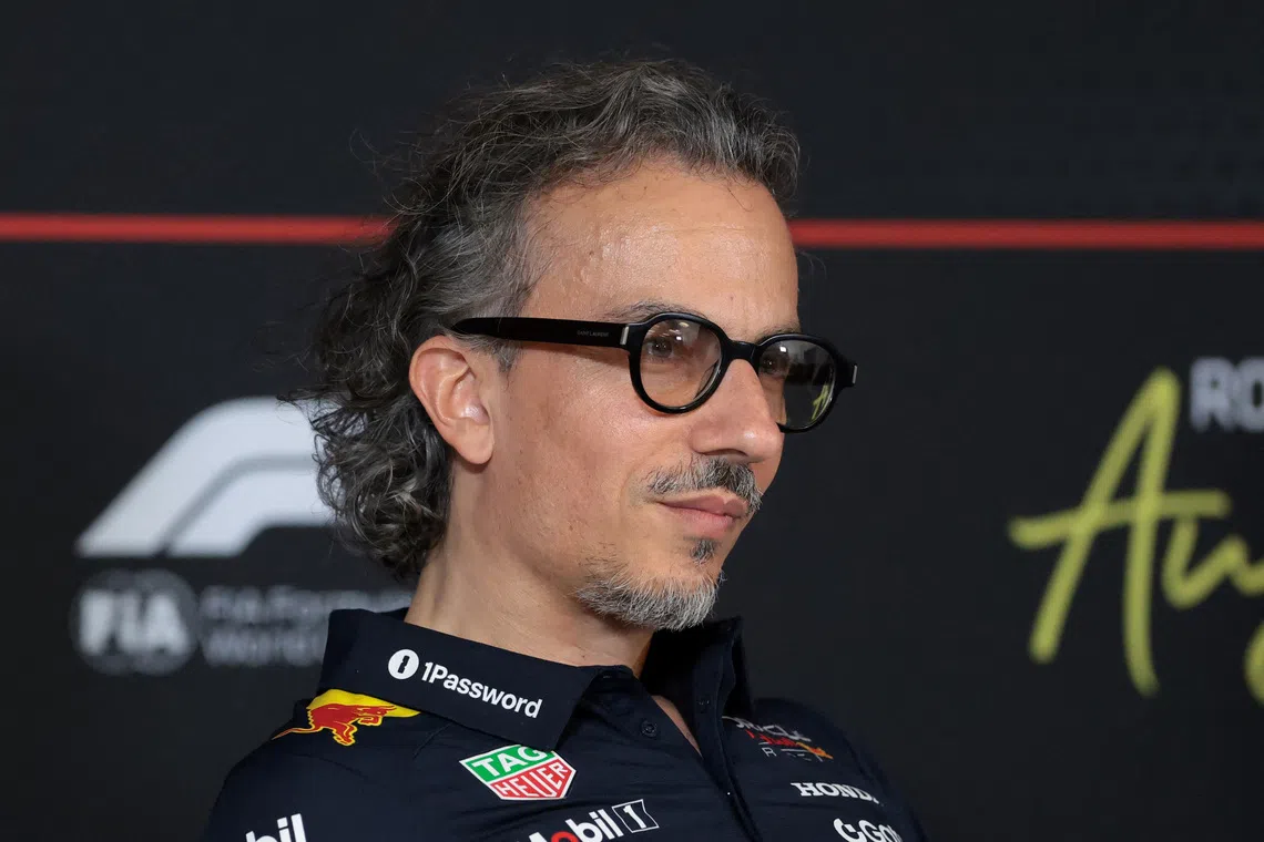 Formula One F1 - United States Grand Prix - Circuit of the Americas, Austin, Texas, U.S. - October 17, 2025 Red Bull team principal Laurent Mekies during a press conference. REUTERS/Evelyn Hockstein