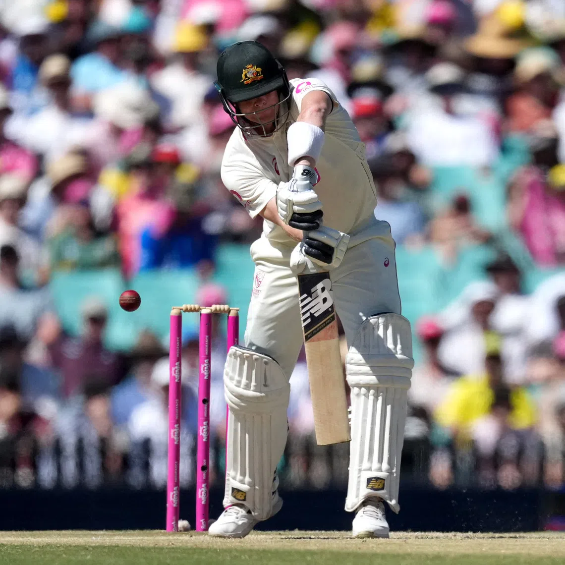 FILE PHOTO: Cricket - The Ashes - Australia v England - Fifth Test - Sydney Cricket Ground, Sydney, Australia - January 7, 2026 Australia's Steve Smith in action before losing his wicket, caught out by England's Jamie Smith off the bowling of Josh Tongue REUTERS/Asanka Brendon Ratnayake/File Photo
