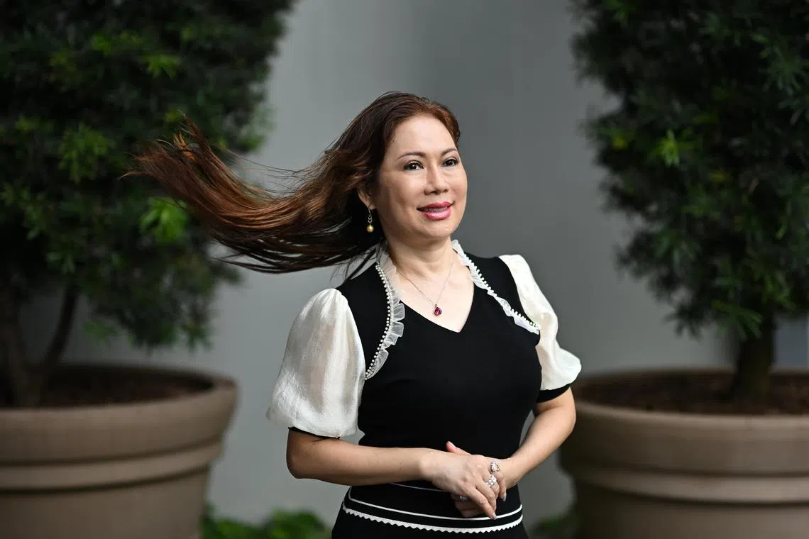 Ms Evelyn Ng, 53, began losing clumps of hair in 2024 while recovering from knee surgeries. Her hair has regrown after receiving treatment at Singapore General Hospital.