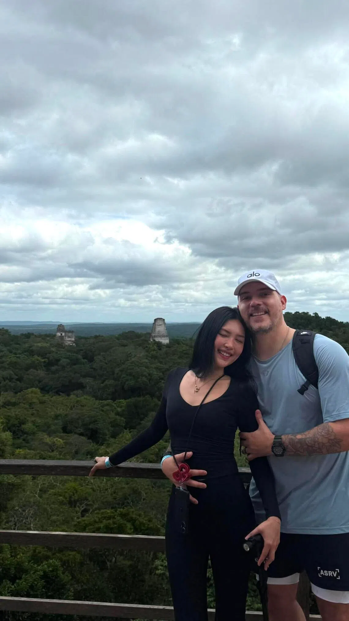 Navigating the slopes and uneven, rocky terrain in Guatemala was a challenge, so Hasyima took frequent breaks while hiking with her husband. She said completing the hike gave her a great sense of achievement.