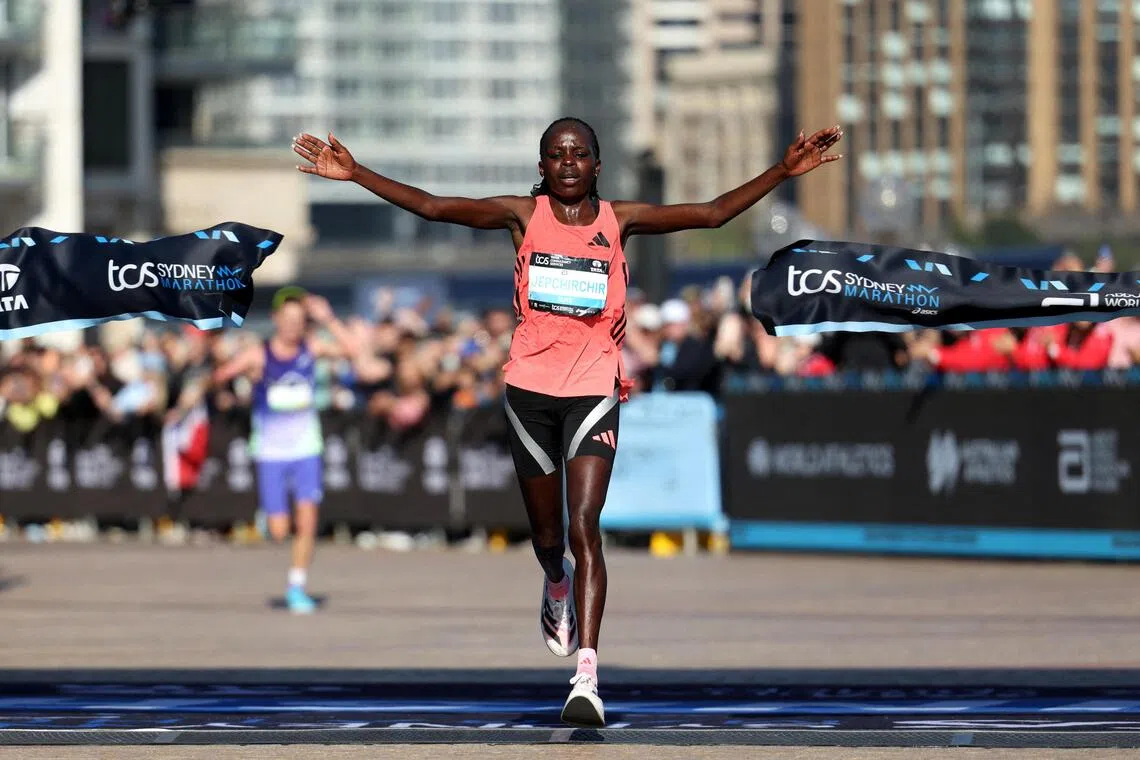 A sample collected before Kenya’s Peres Jepchirchir won the Sydney Marathon in August tested positive for banned blood booster EPO.