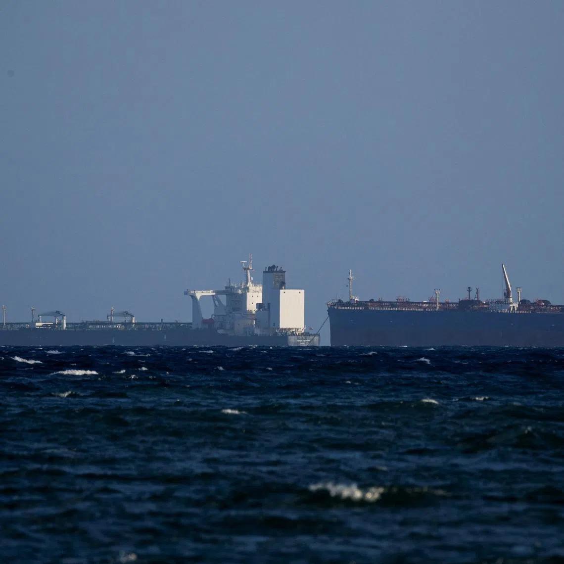 Oil tankers Galileo, previously known as the Veronica, and M Sophia, which were seized by the United States, are anchored off the coast of Ponce, Puerto Rico, January 21, 2026. REUTERS/Ricardo Arduengo