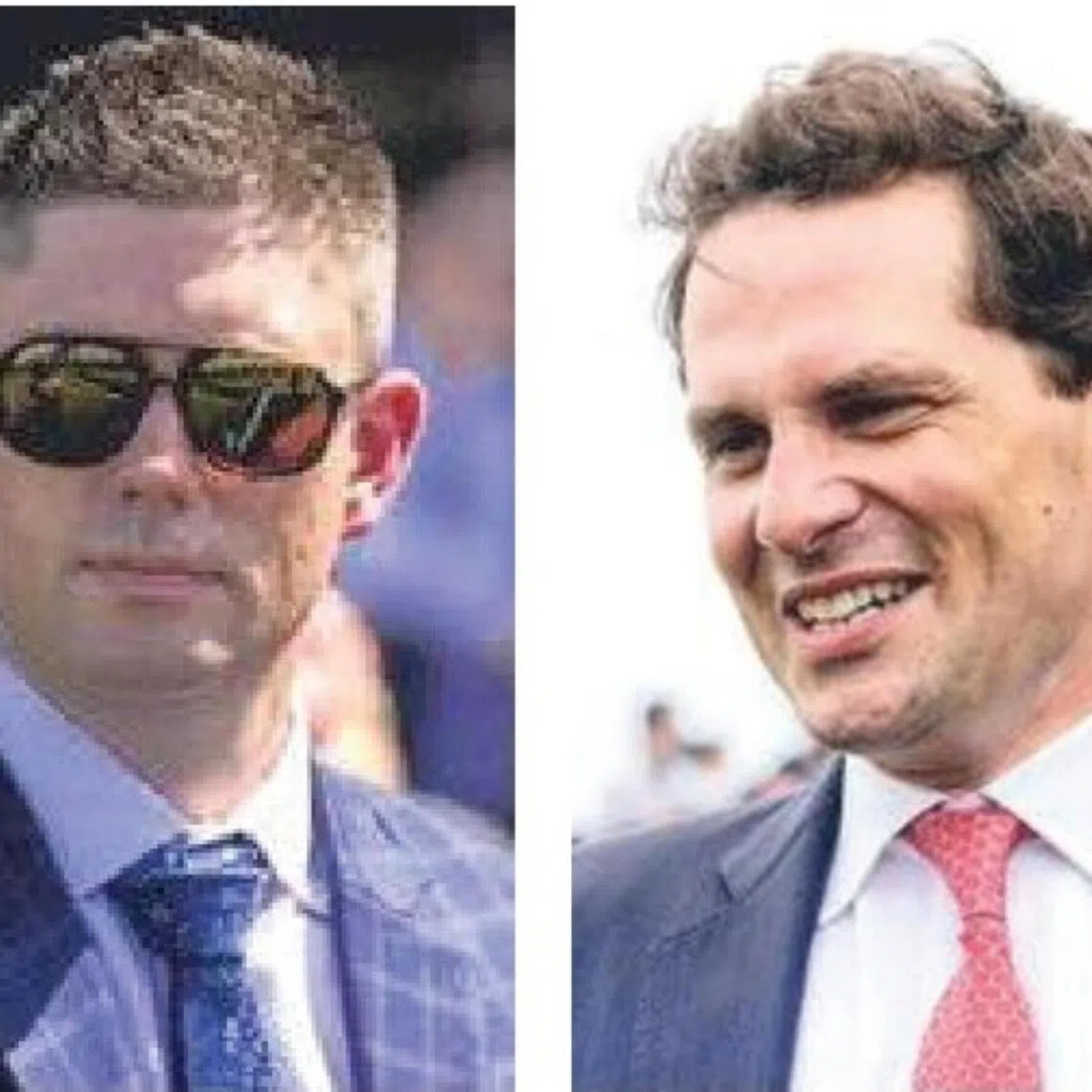 Trainer Liam Howley (left) and Matt Cumani.
