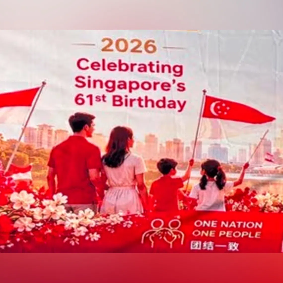 The banner, created using generative AI, looked like it had the Indonesian flag rather than the Singapore flag.