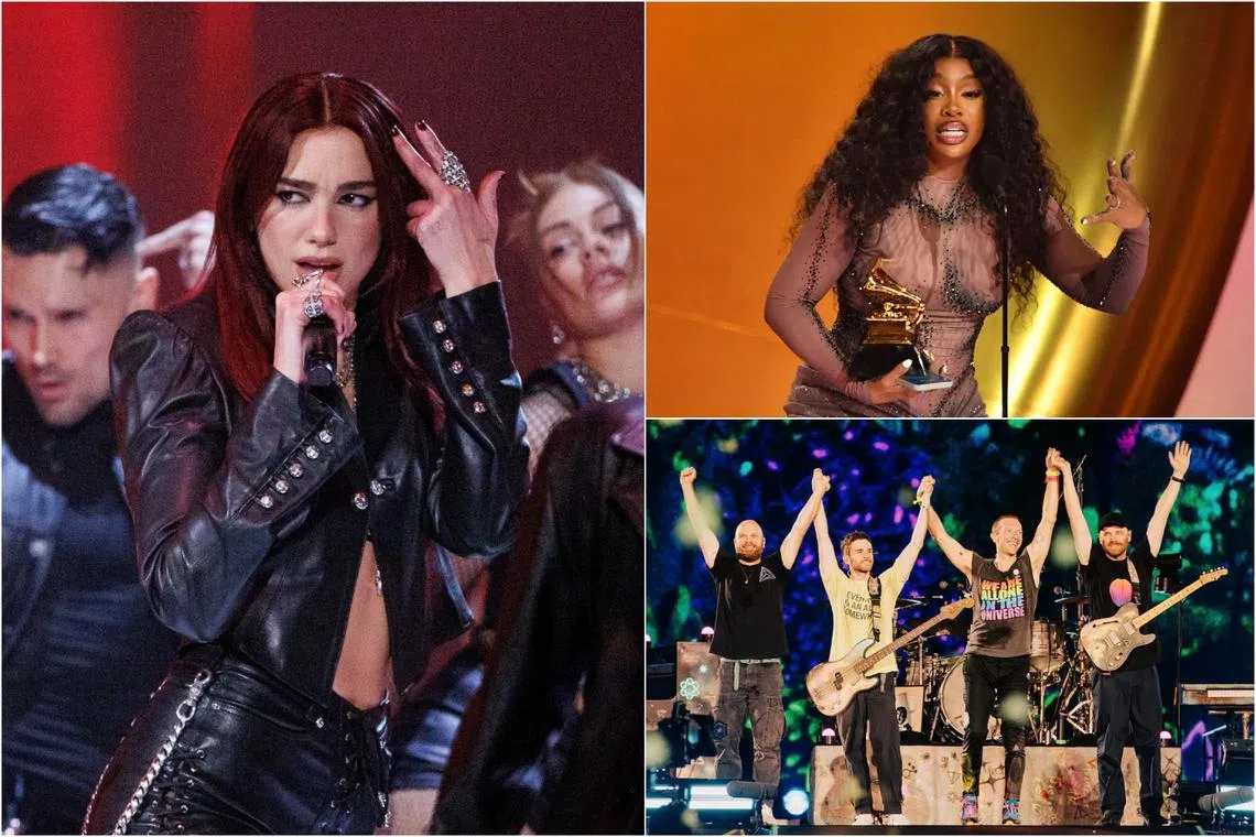 Dua Lipa, SZA and Coldplay will headline the 2024 Glastonbury music festival.