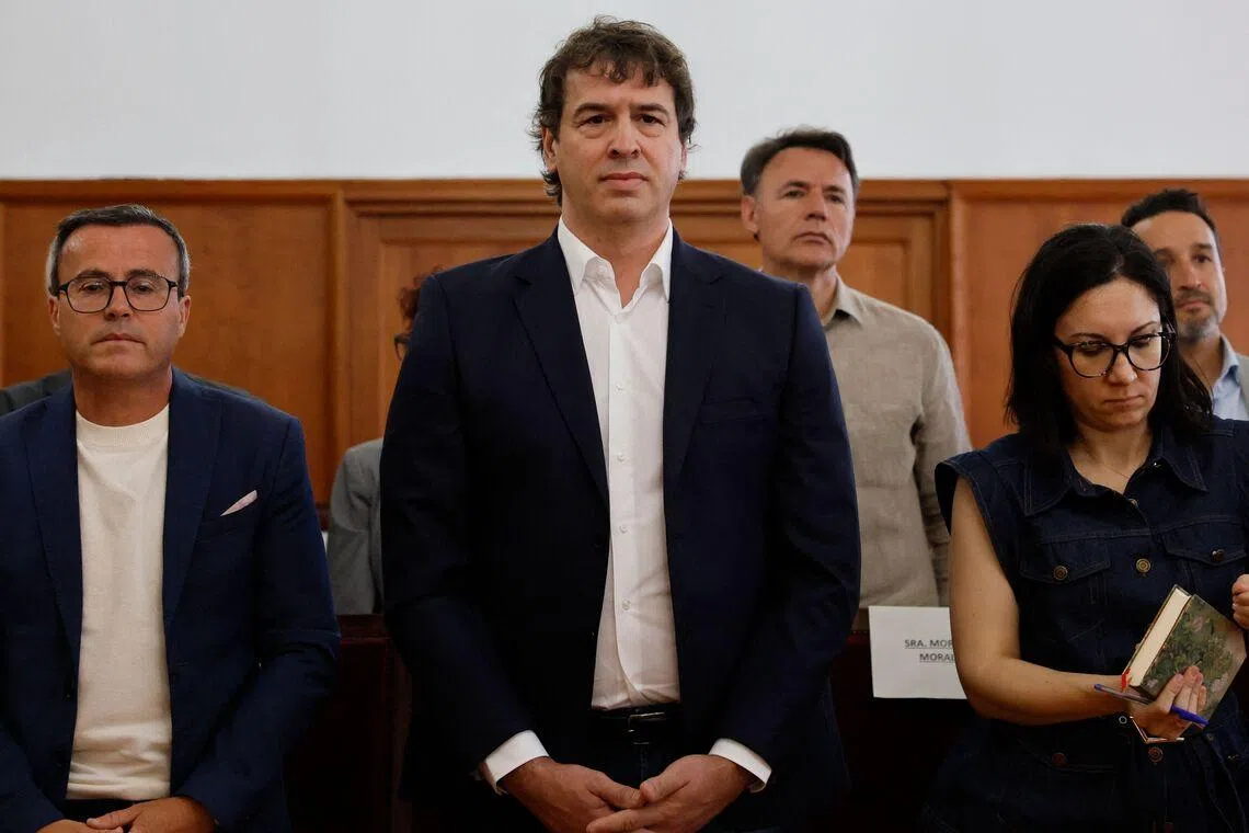 David Sanchez (centre) was accused of benefiting from an appointment tailored to him because of his family connection to the prime minister.
