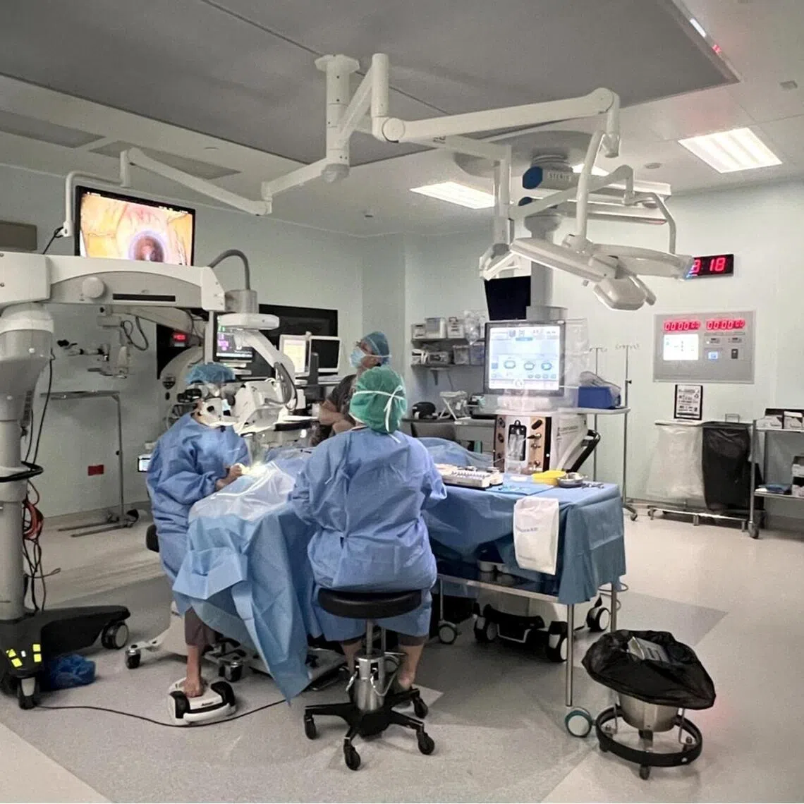 The eye clinic at Sengkang General Hospital now supports nearly 30 faculty surgeons performing operations across three operating theatres.