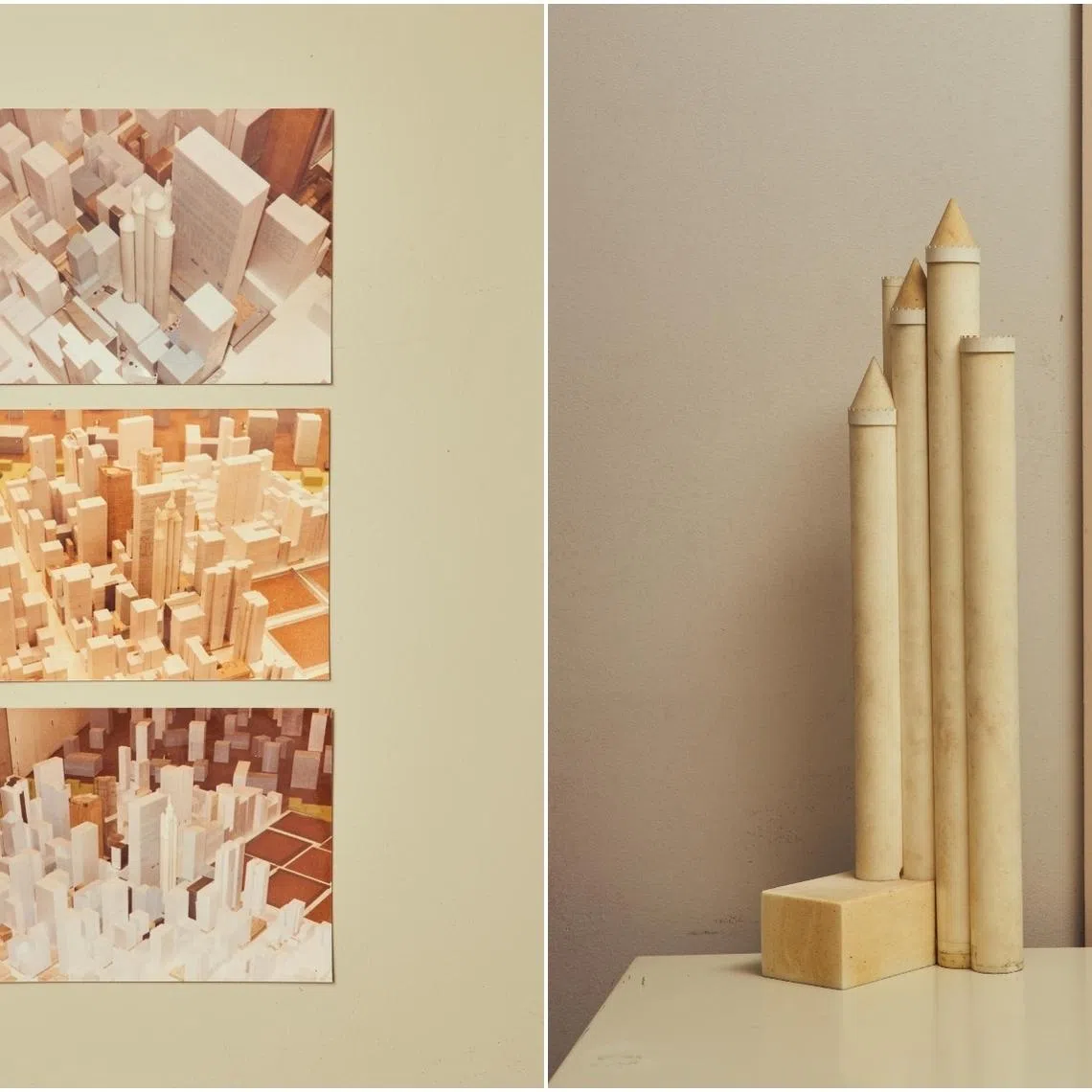 The development featured six spires of varying heights with gold-leafed, coned and crenelated tops.