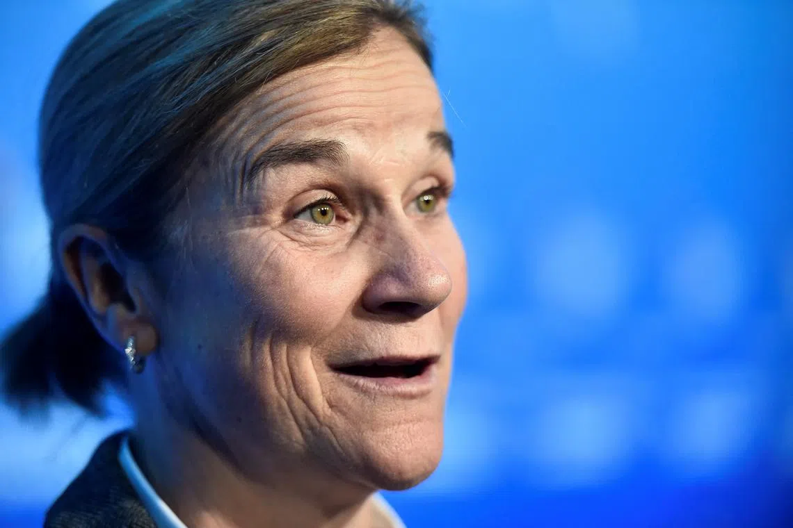 Soccer Football - FIFA Football Conference - Milan, Italy - September 22, 2019   Former United States women's coach Jill Ellis speaks about winning the 2019 women's World Cup   REUTERS/Flavio Lo Scalzo/ File Photo