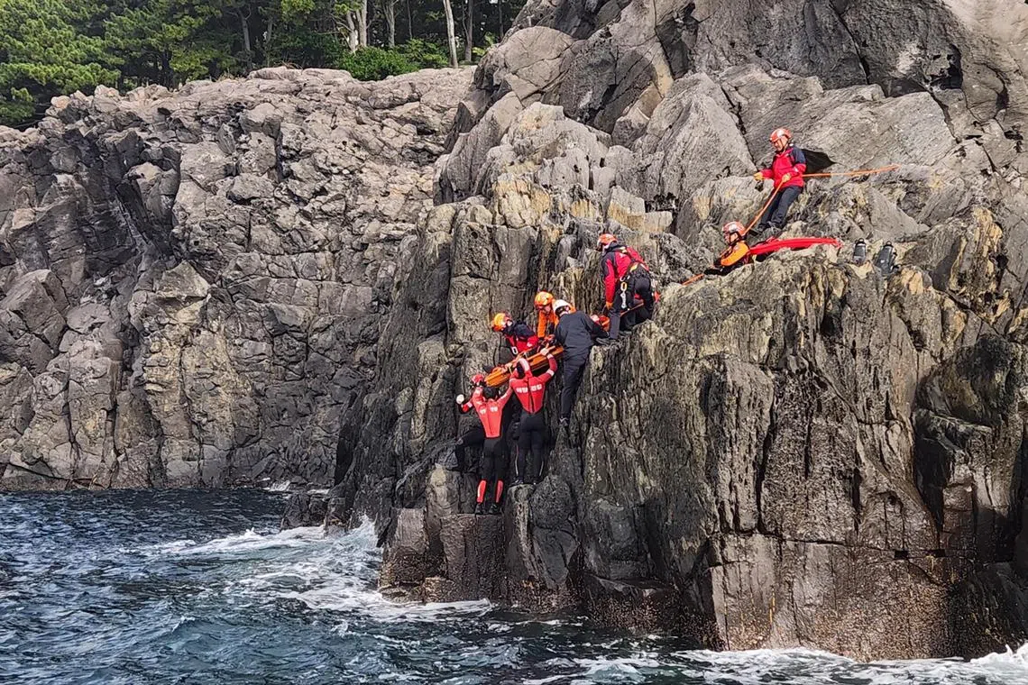 The unidentified man was visiting the Oedolgae Sea Stack, a famously photogenic location along the southern coast of the island.