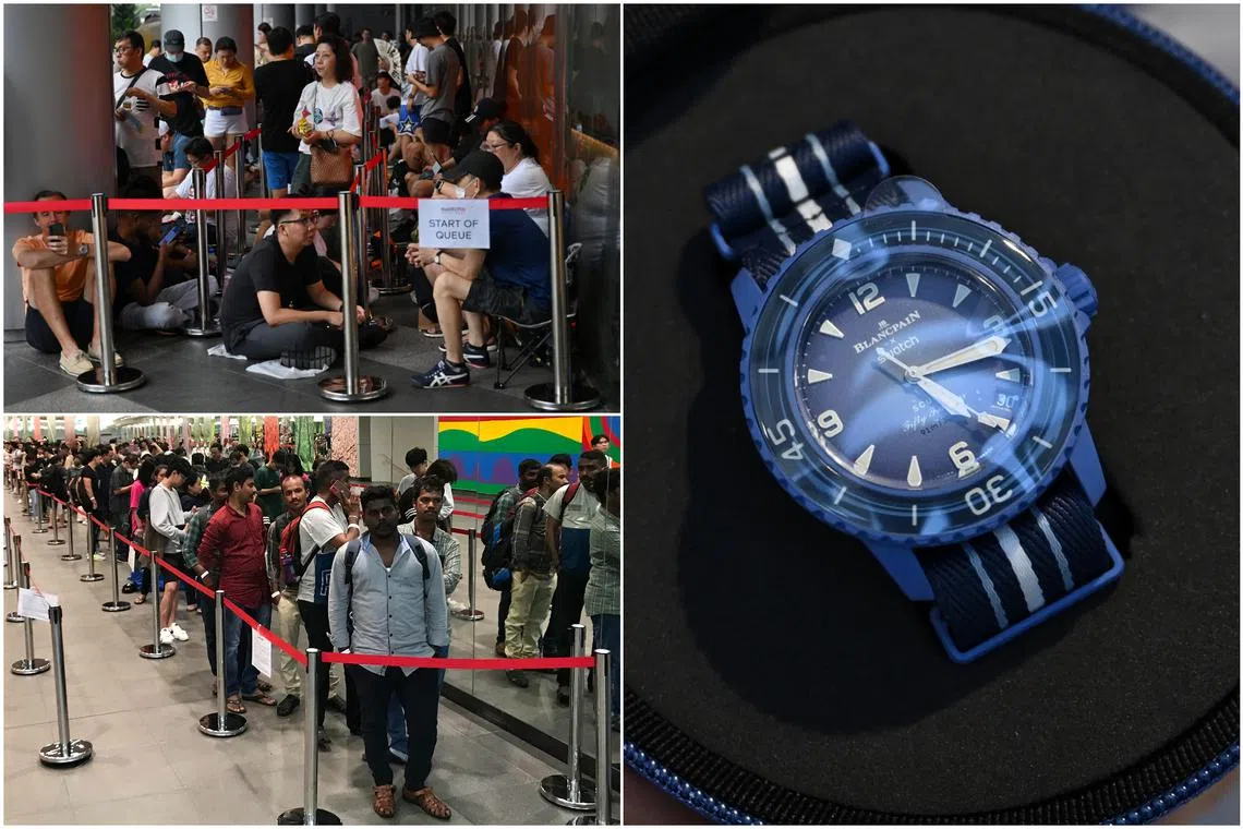 Watch buyers in the queues said their experience was a marked improvement over the March 2022 launch of the Bioceramic MoonSwatch collection.