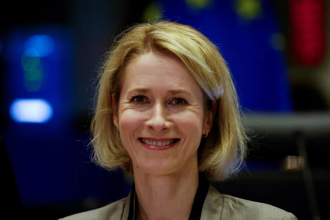 Kaja Kallas, designate for the post of the Vice-President of the European Commission and High Representative of the Union for Foreign Affairs and Security Policy, faces a confirmation hearing before the European Parliament's Foreign Affairs Committee, in Brussels, Belgium November 12, 2024. REUTERS/Johanna Geron