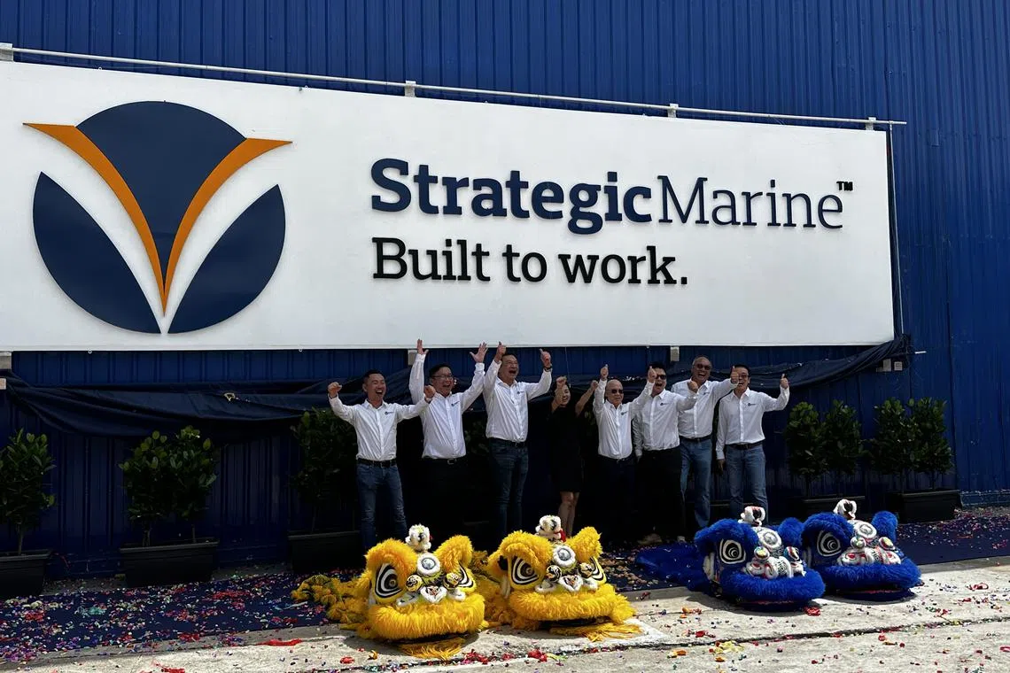 Strategic Marine delivered two hybrid CTVs to UK-based HST Marine during the opening ceremony of its new shipyard at Benoi Road.