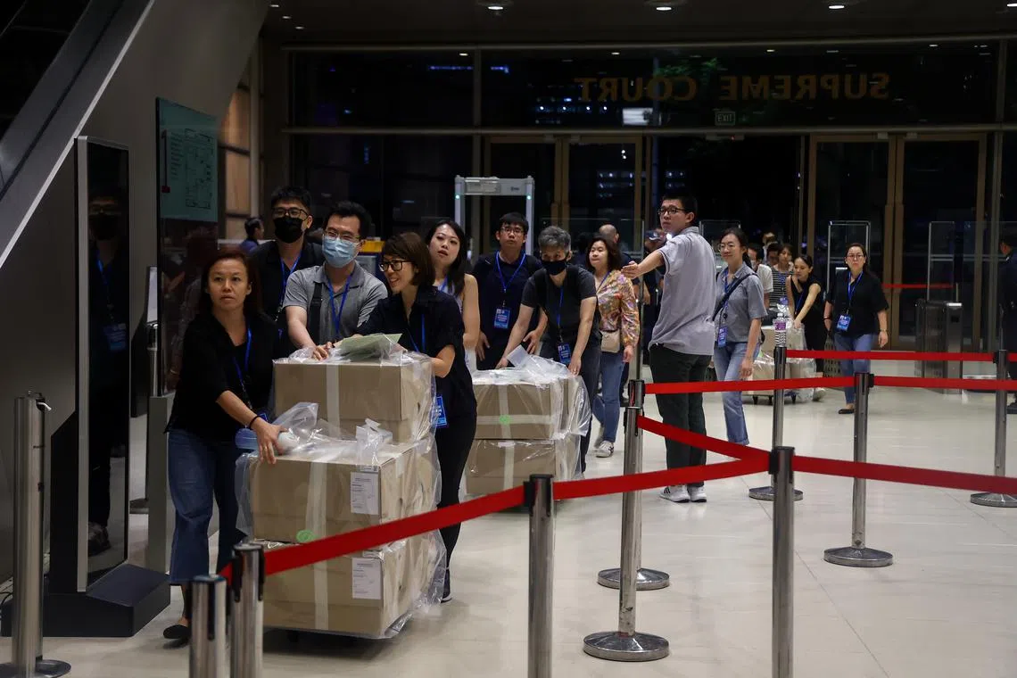 Arrival of the 2023 Presidential Election ballot boxes to be kept in a safe place at the Supreme Court for 6 months, on Sept 1 last year.