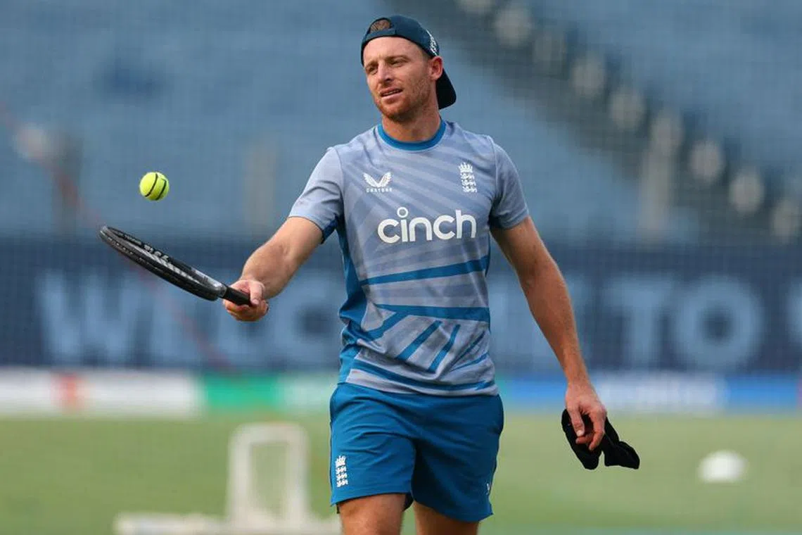 Cricket - ICC Cricket World Cup 2023 - England Practice - Maharashtra Cricket Association Stadium, Pune, India - November 7, 2023 England's Jos Buttler during practice REUTERS/Andrew Boyers
