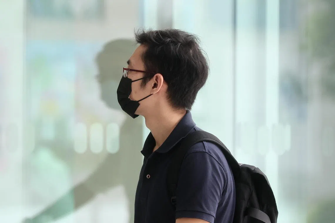 Lin Junquan was caught taking an upskirt video of a woman on an escalator in March 2021.