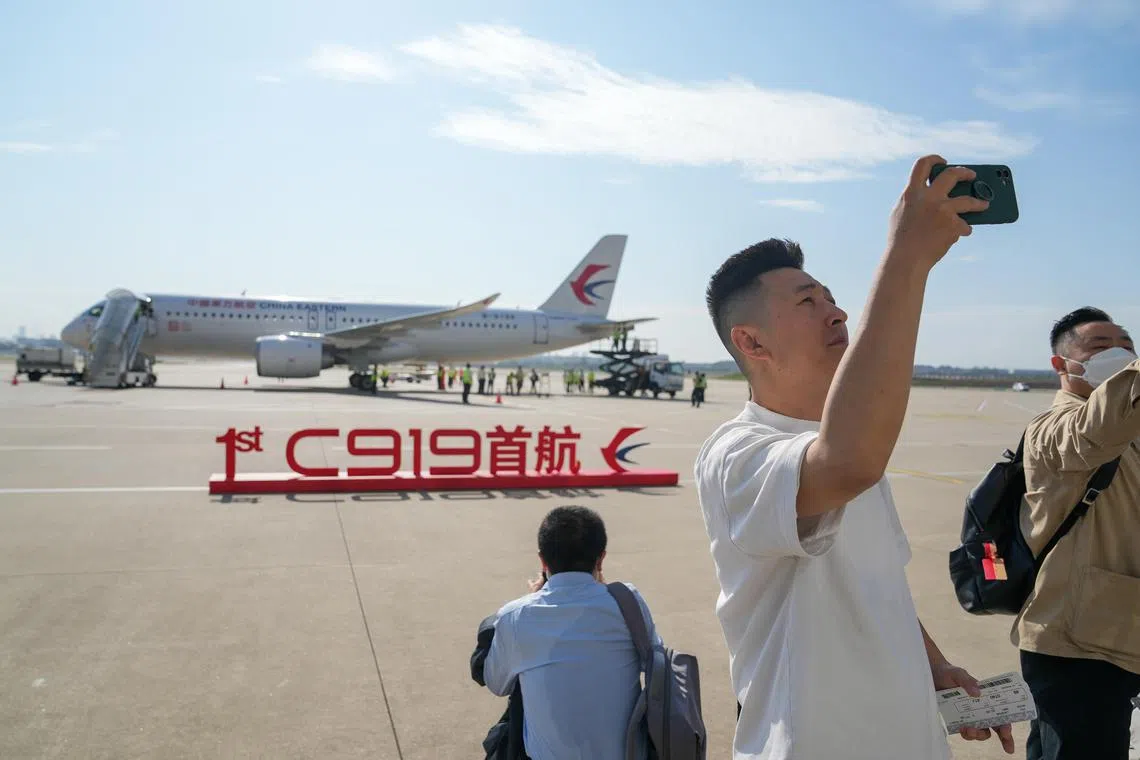 The flight marks a milestone for China’s efforts to become more self-reliant.