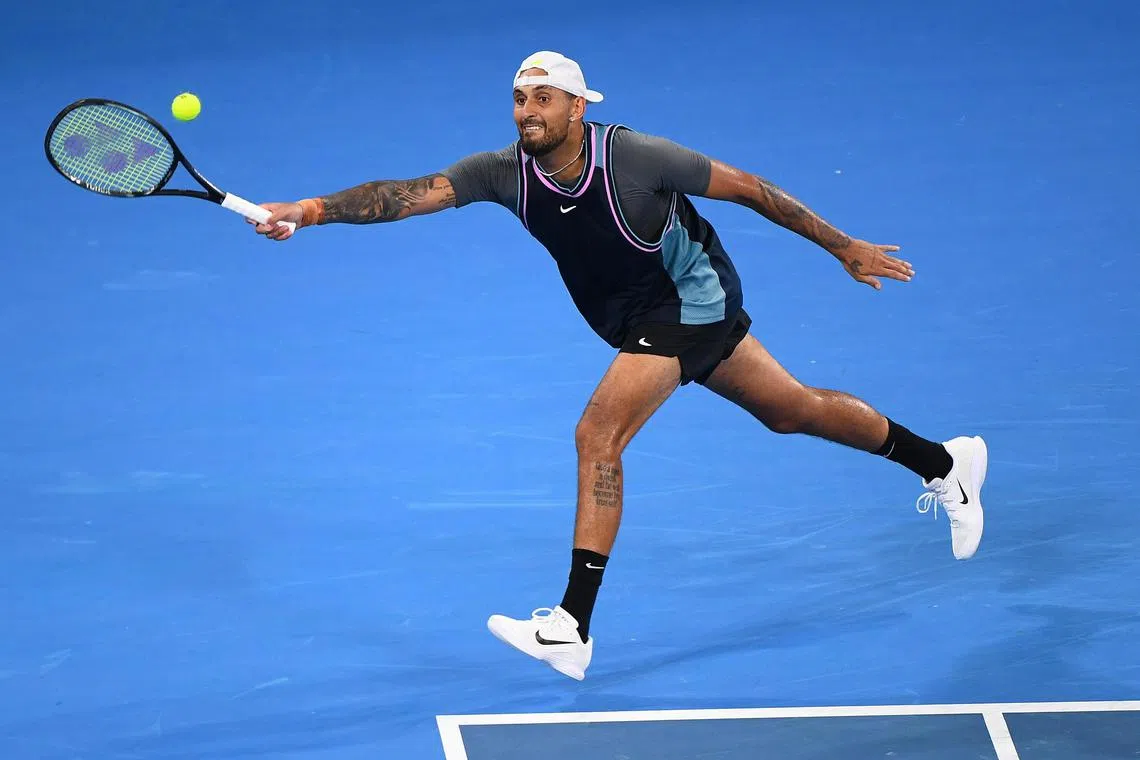 Nick Kyrgios goes down fighting on return, Aryna Sabalenka wins season ...
