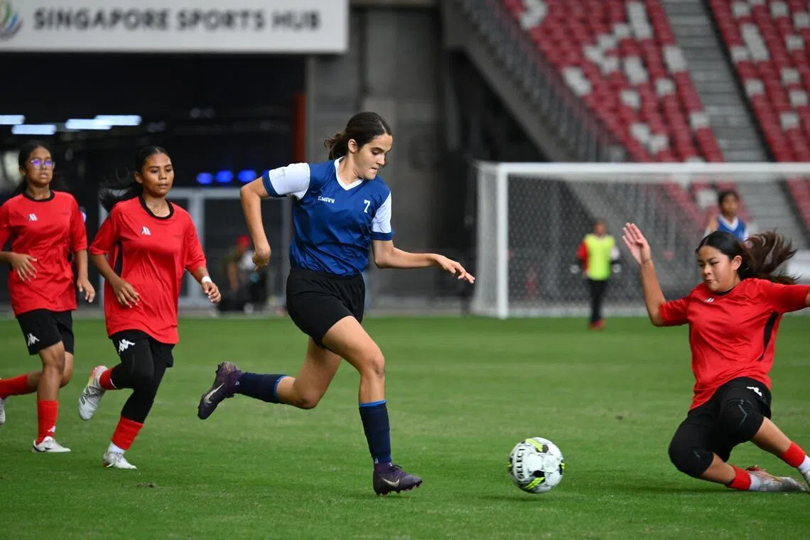 Sports such as football draw healthy participation from student-athletes at the National School Games.