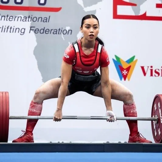 Singapore’s Farhanna Farid competing at the IPF World Classic Open Powerlifting Championships.