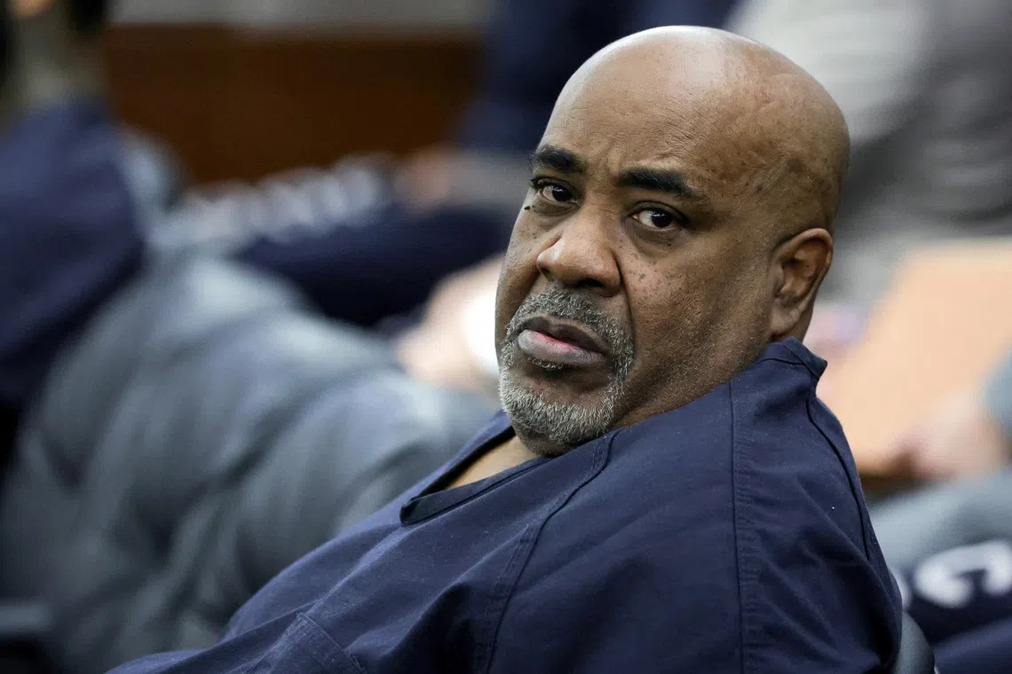 Duane Davis during a calendar call and motion hearing for his upcoming trial on murder charges in the 1996 killing of rapper Tupac Shakur at Clark County District Court, in Las Vegas, Nevada, the US, on Aug 4.