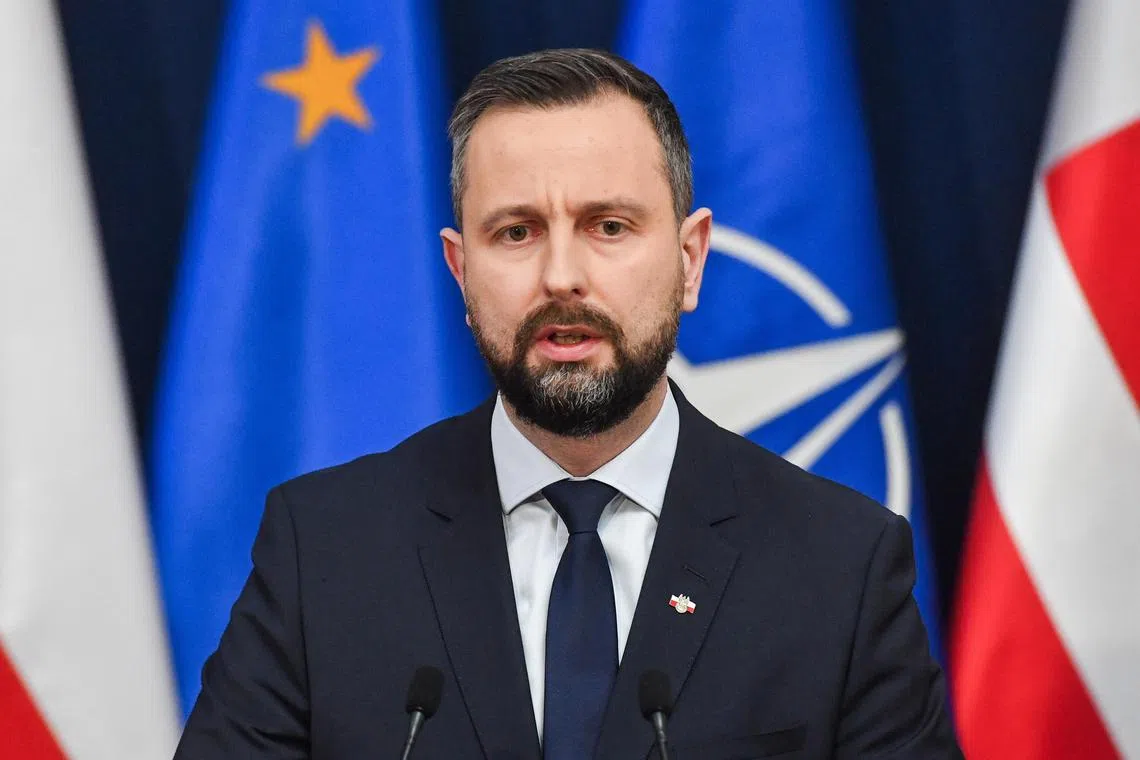 Polish Defence Minister Wladyslaw Kosiniak-Kamysz said there was “zero credibility” to Russia's claim that it was “out of the question” for Russia to invade Poland or Latvia..