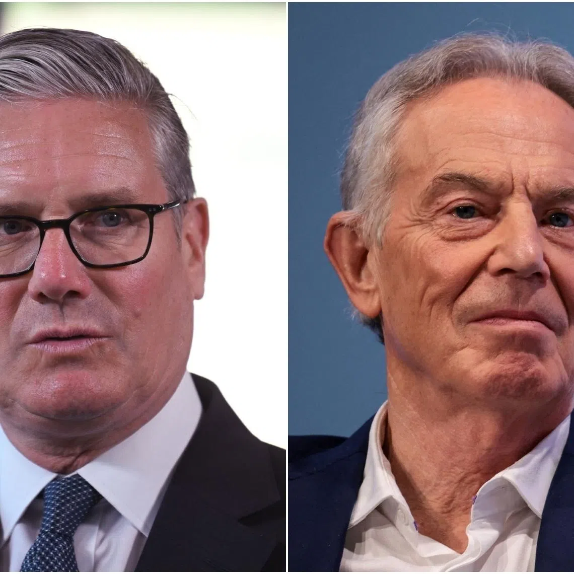 British PM Keir Starmer (left) disagreed with Labour’s longest-serving premier Tony Blair’s assessment of the government’s record almost two years into power.