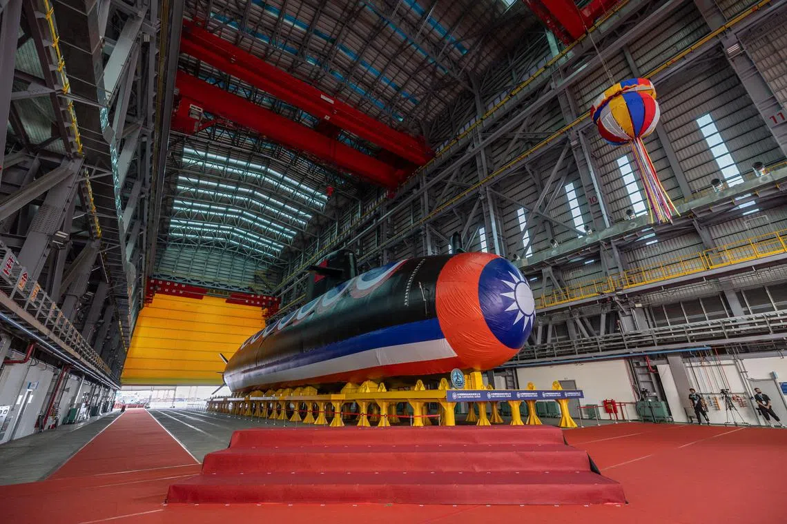 Taiwan unveiled its first domestically developed submarine on Sept 28.