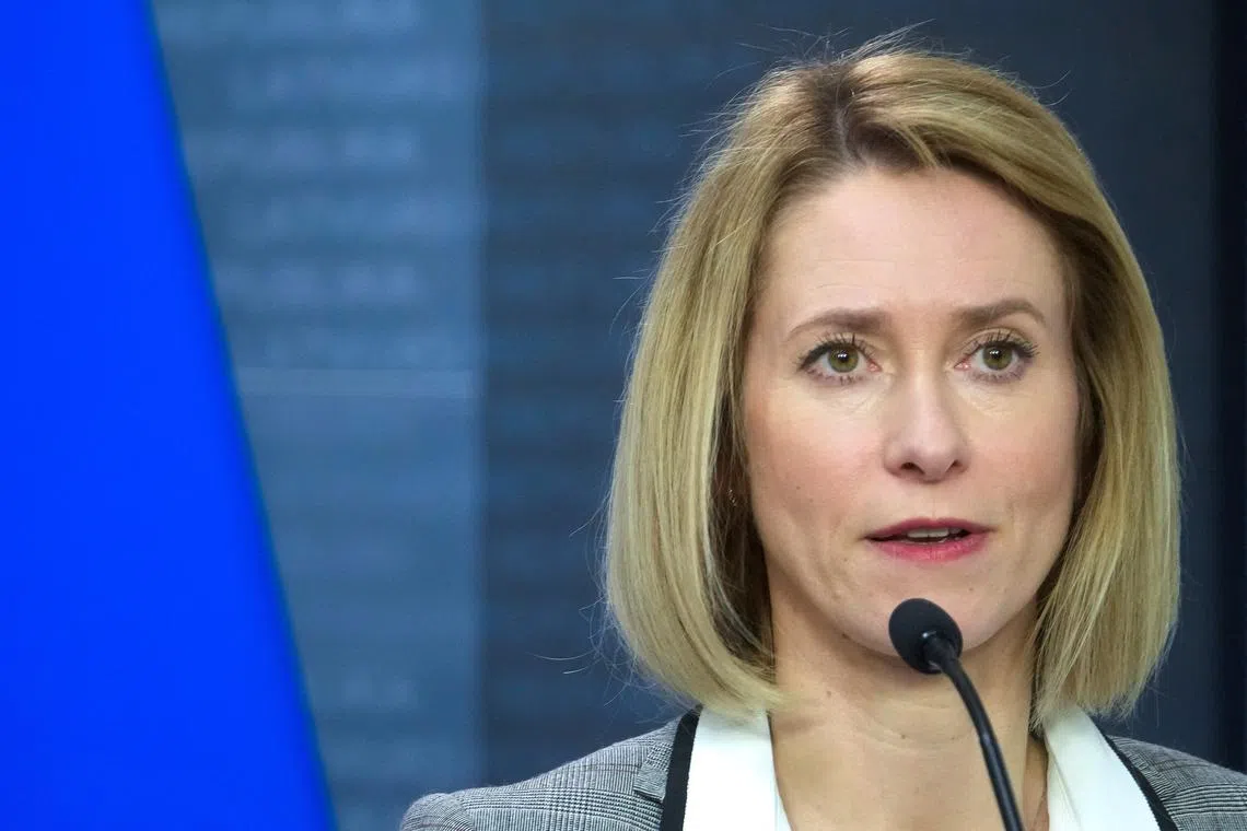 Estonian Prime Minister Kaja Kallas looks on during a press conference with German Chancellor Olaf Scholz, Latvian Prime Minister Evika Silina, and Lithuanian Prime Minister Ingrida Simonyte, in Riga, Latvia May 6, 2024. REUTERS/Ints Kalnins/ File Photo