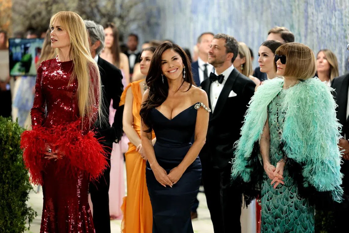 Stars arrive for Met Gala as protesters target Jeff Bezos