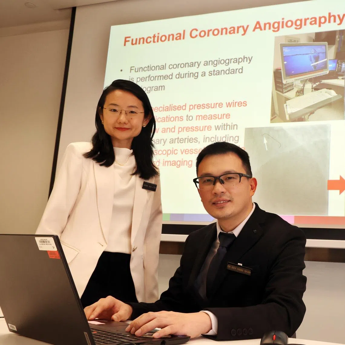 Cardiovascular Ageing and Longevity Programme director Angela Koh and National Heart Centre Singapore cardiology department consultant Keh Yann Shan.