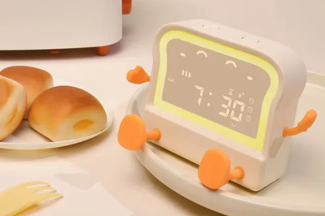 Toast Bread Alarm Clock Night Light