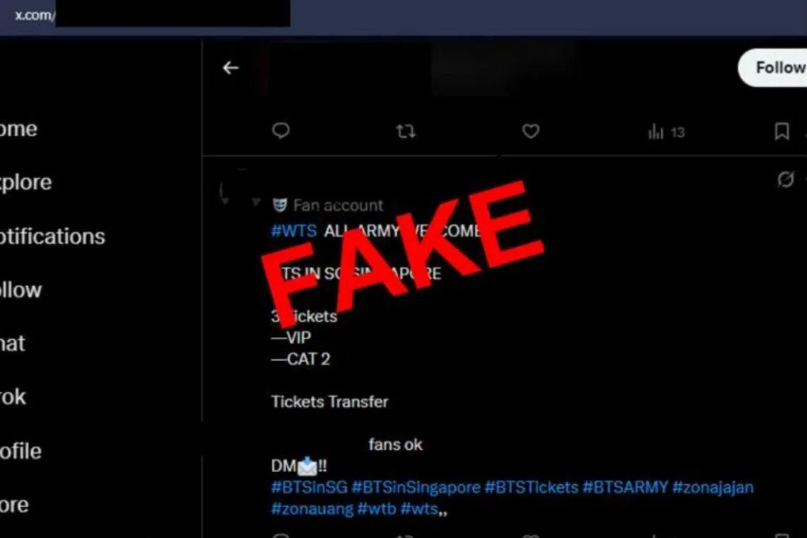 At least $68,200 lost in 10 days to BTS Singapore 