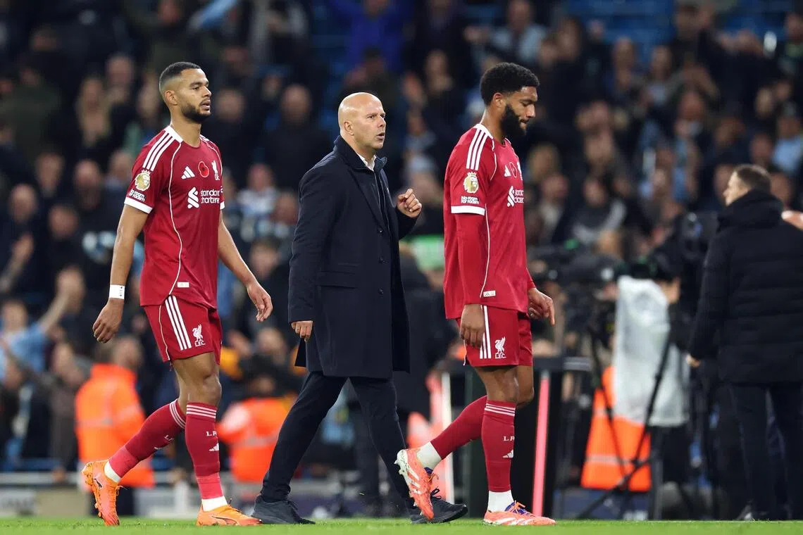 Liverpool manager Arne Slot will be hoping to bounce back following a 3-0 loss to Manchester City before the international break.