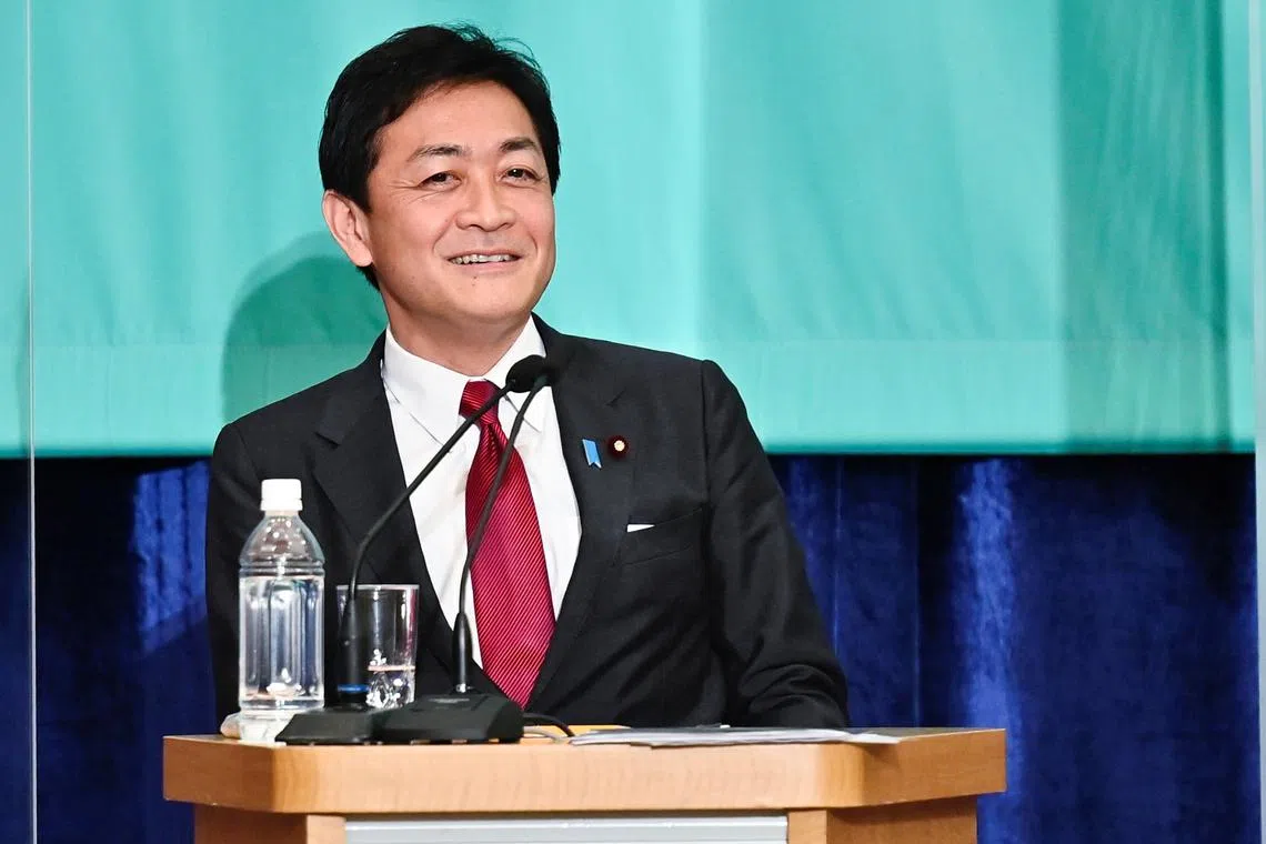 FILE PHOTO: Representative of the Democratic Party for the People Yuichiro Tamaki attends the party leaders debate ahead of the Upper House election in Tokyo, Japan, June 21, 2022. David Mareuil/Pool via REUTERS/File Photo
