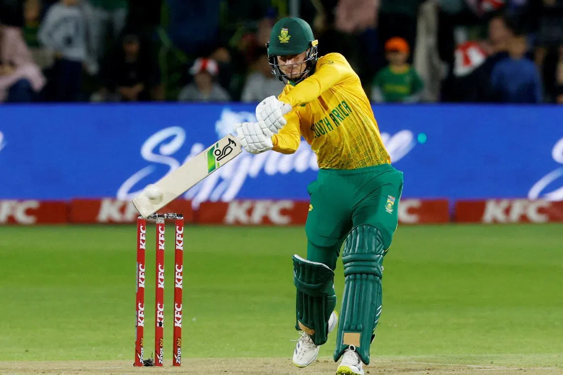 FILE PHOTO: Cricket - Second T20 International - South Africa v India - St George's Park, Port Elizabeth, South Africa - December 12, 2023 South Africa's Matthew Breetzke in action REUTERS/Rogan Ward/File Photo