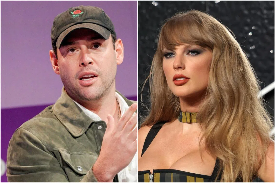 Scooter Braun (above) weighed in on his feud with Taylor Swift at Bloomberg’s Screentime conference.