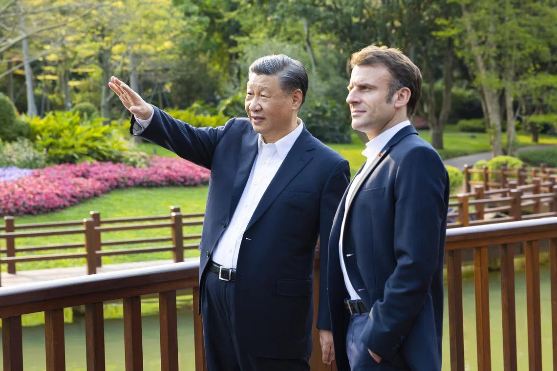 Macron, who discussed Taiwan with Chinese President Xi Jinping on Friday, warned against Europe being "caught up in crises that are not ours".