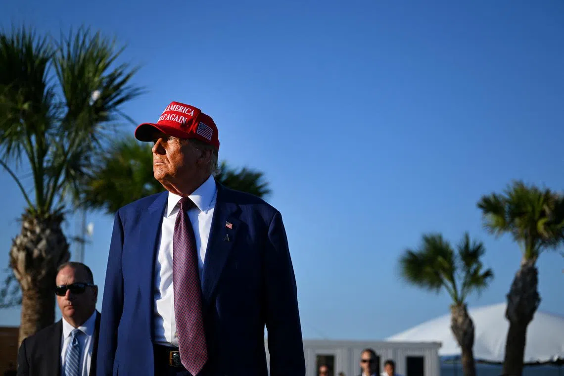 U.S. President-elect Donald Trump attends a viewing of the launch of the sixth test flight of the SpaceX Starship, in Brownsville, Texas, U.S., November 19, 2024 . Brandon Bell/Pool via REUTERS/File Photo
