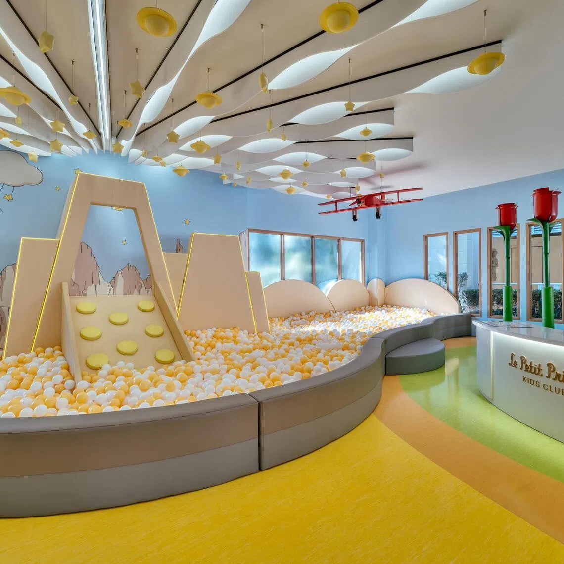 At Sofitel Krabi Phokeethra, the indoor play area has zones inspired by the settings in classic children's book Le Petit Prince.