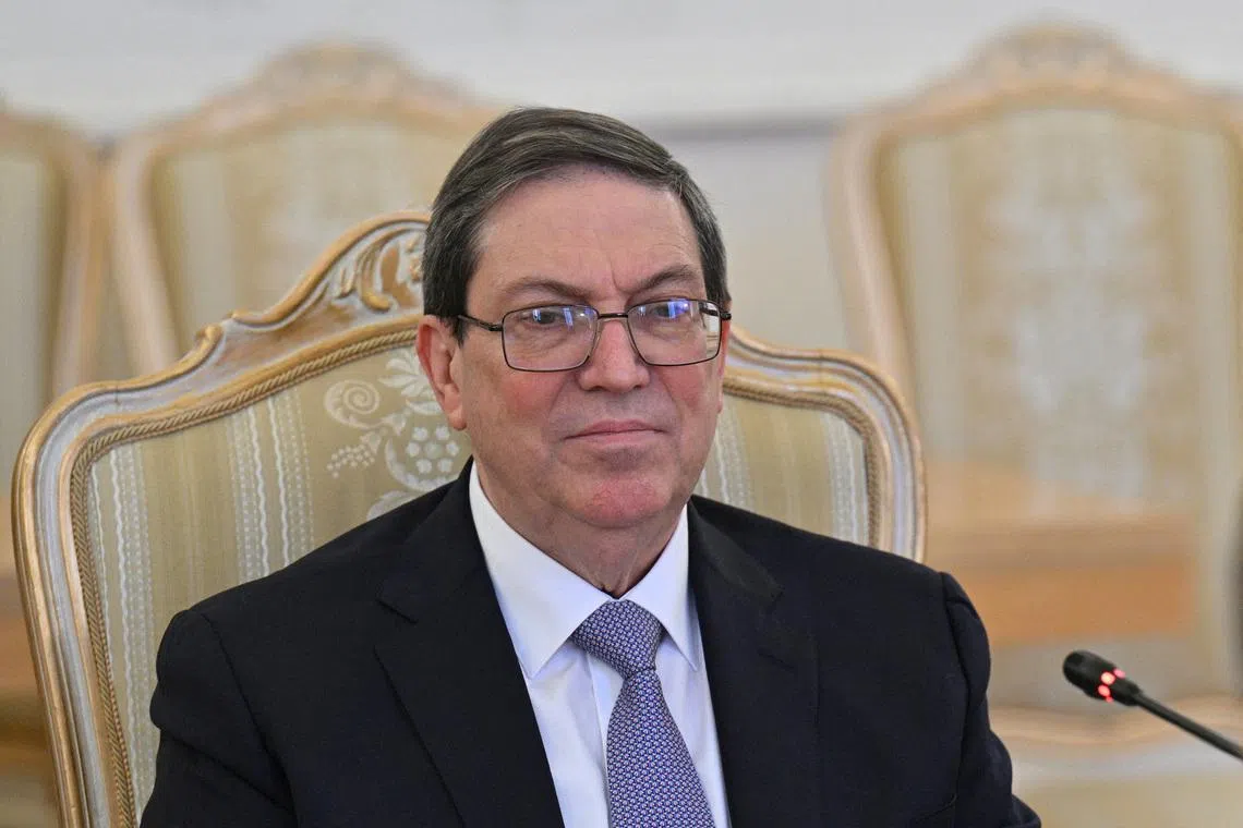 Cuba's Foreign Minister Bruno Rodriguez attends a meeting with Russia's Foreign Minister Sergei Lavrov in Moscow, Russia February 18, 2026. Hector Retamal/Pool via REUTERS/File Photo