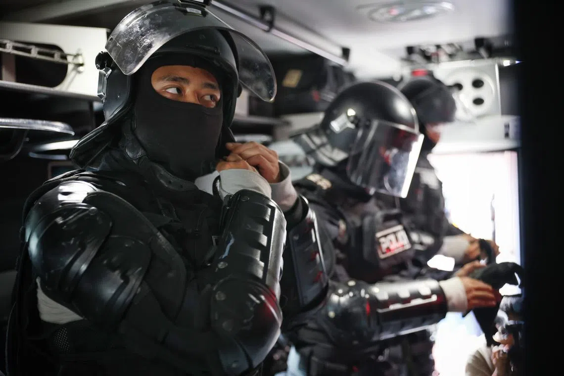 Elite troops on motorbikes, police dogs for public order among tactics ...