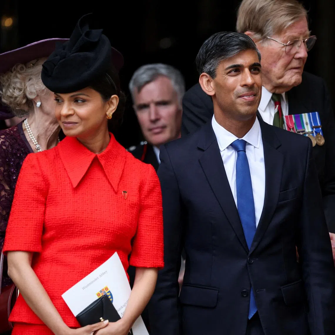 Mr Rishi Sunak (centre) was Britain's prime minister between October 2022 and July 2024.